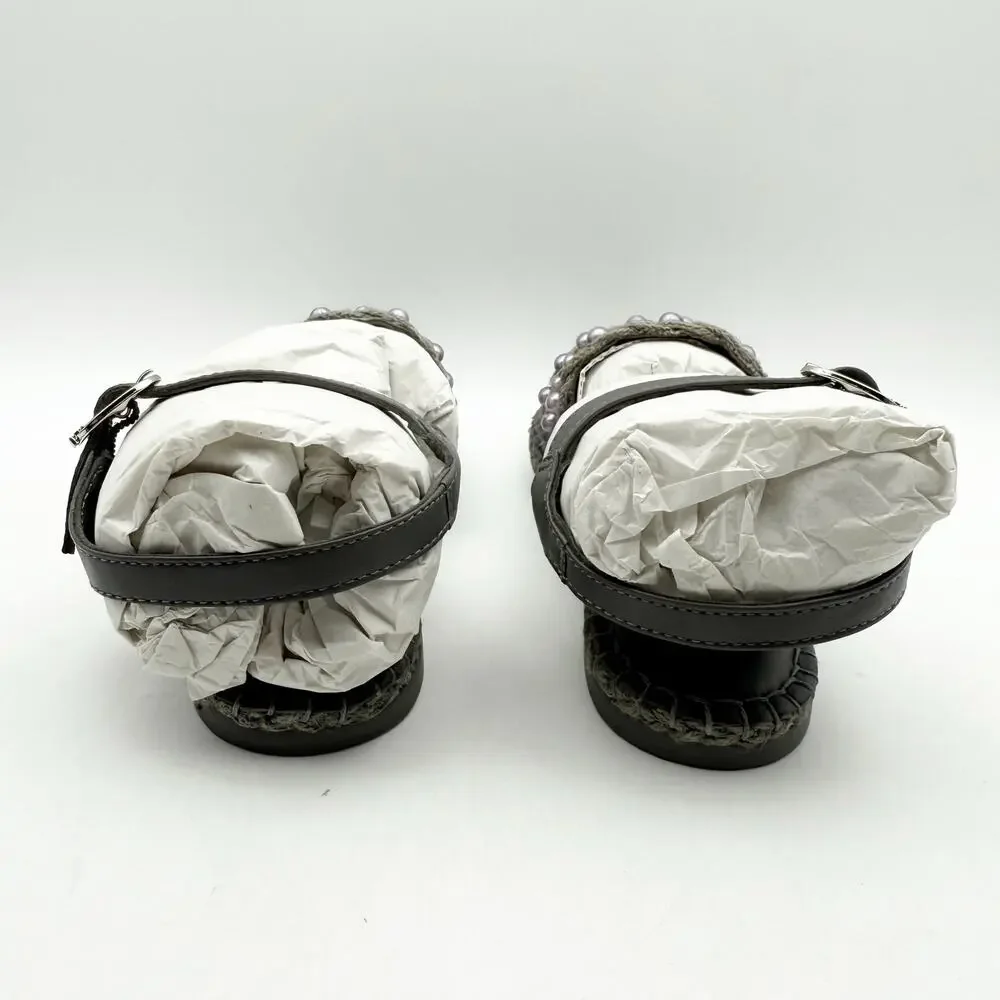 Sam Edelman Kids Holly Sandals US 1 M EU 32 Mockingbird Grey Linen NIB